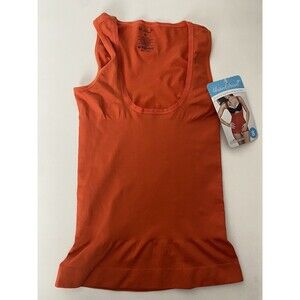 New UNDER WHERE? Orange S Stretch SHAPEWEAR Seamless Shaping Cami TOP NWT